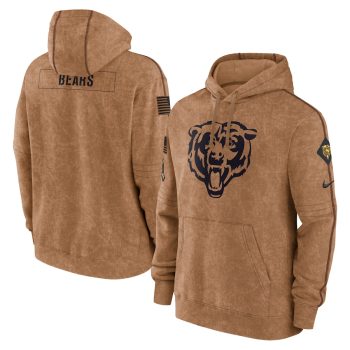 Chicago Bears 2023 Salute To Service Club Pullover Hoodie - Brown