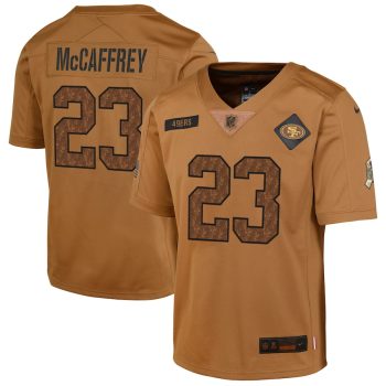Christian McCaffrey San Francisco 49ers Youth 2023 Salute To Service Limited Jersey - Brown