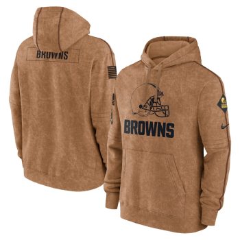 Cleveland Browns 2023 Salute To Service Club Pullover Hoodie - Brown