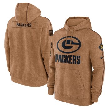 Green Bay Packers 2023 Salute To Service Club Pullover Hoodie - Brown