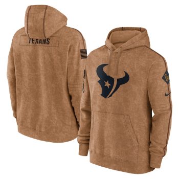 Houston Texans 2023 Salute To Service Club Pullover Hoodie - Brown