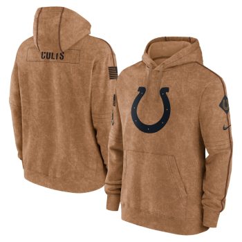 Indianapolis Colts 2023 Salute To Service Club Pullover Hoodie - Brown