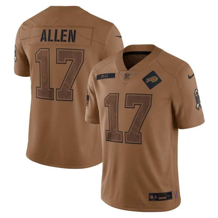 Josh Allen Buffalo Bills 2023 Salute To Service Limited Jersey - Brown