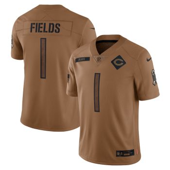 Justin Fields Chicago Bears 2023 Salute To Service Limited Jersey - Brown