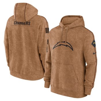 Los Angeles Chargers 2023 Salute To Service Club Pullover Hoodie - Brown
