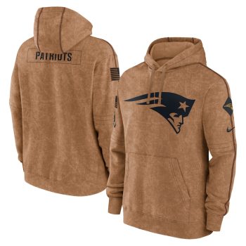 New England Patriots 2023 Salute To Service Club Pullover Hoodie - Brown