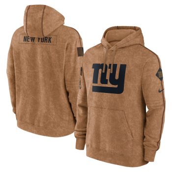 New York Giants 2023 Salute To Service Club Pullover Hoodie - Brown