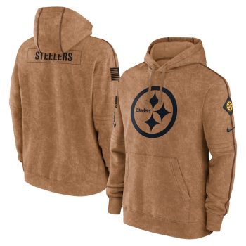 Pittsburgh Steelers 2023 Salute To Service Club Pullover Hoodie - Brown