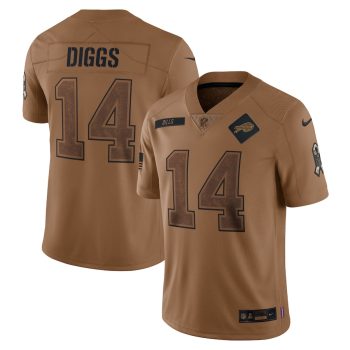 Stefon Diggs Buffalo Bills 2023 Salute To Service Limited Jersey - Brown