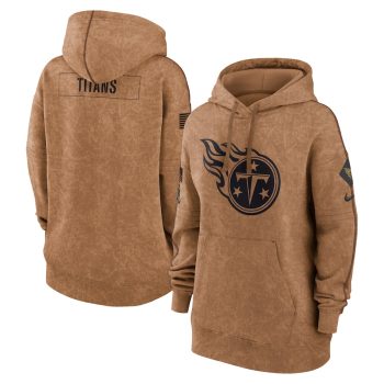 Tennessee Titans Women 2023 Salute to Service Pullover Hoodie - Brown