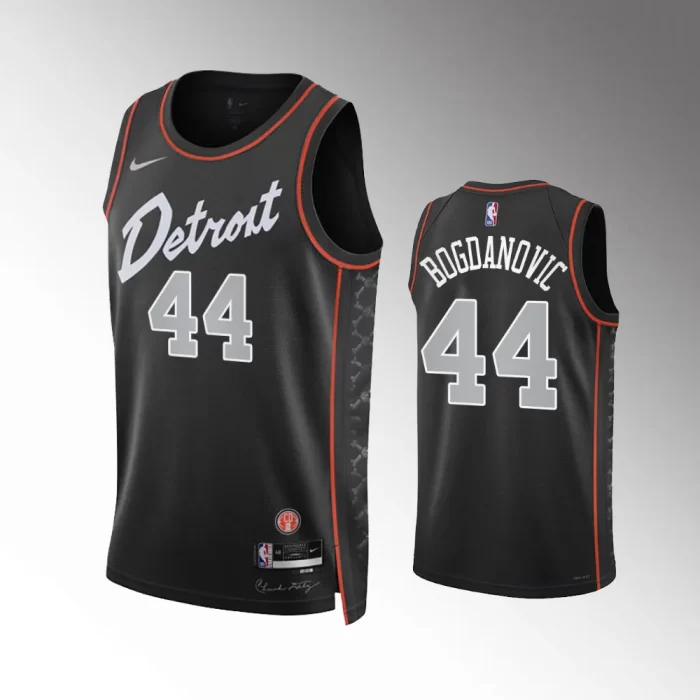 Bojan Bogdanovic #44 Swingman Detroit Pistons 2023-24 City Edition Jersey - Black