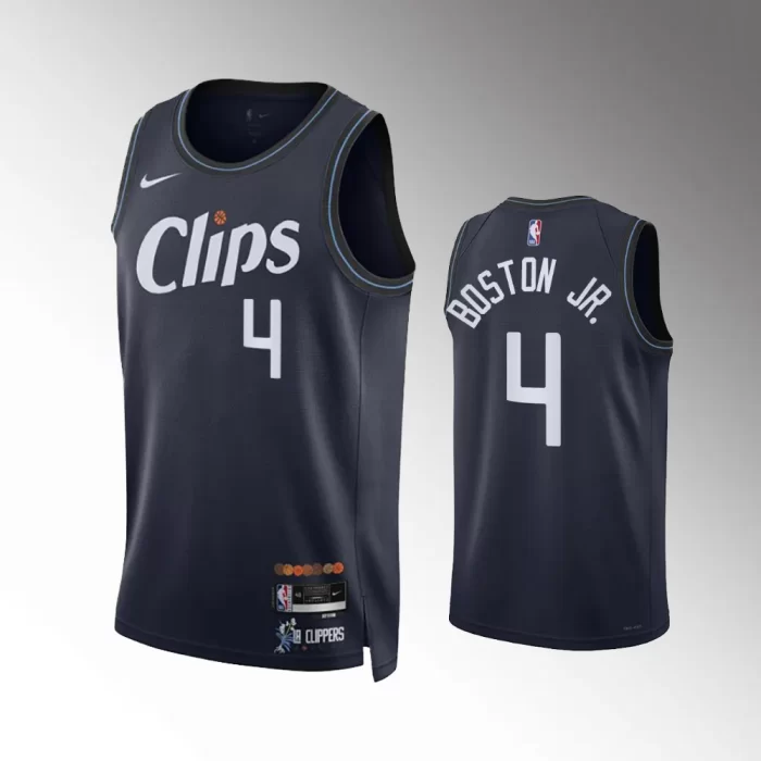 Brandon Boston Jr. #4 Swingman Los Angeles Clippers 2023-24 City Edition Jersey - Navy