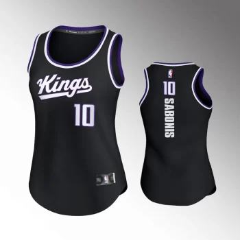 Domantas Sabonis #10 Sacramento Kings 2023-24 Icon Edition Black Fastbreak Replica Jersey