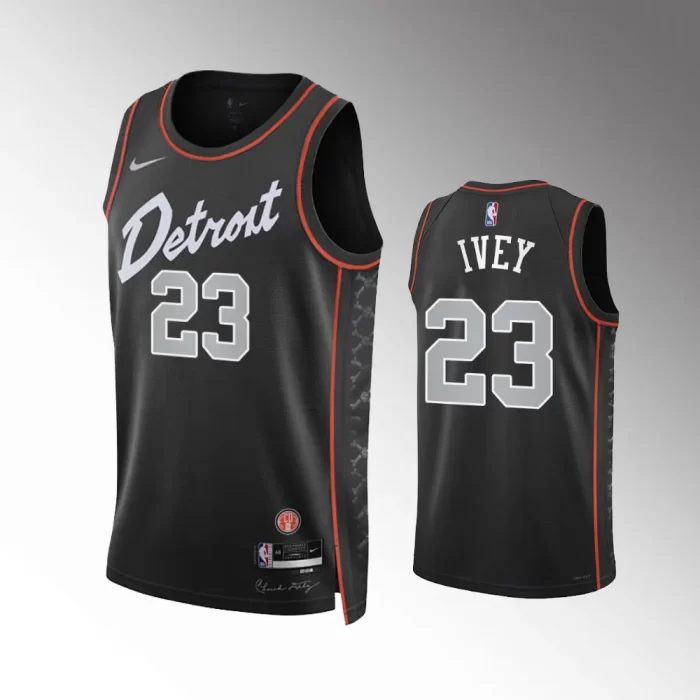 Jaden Ivey #23 Swingman Detroit Pistons 2023-24 City Edition Jersey - Black