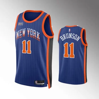 Jalen Brunson #11 Swingman New York Knicks 2023-24 City Edition Jersey - Blue