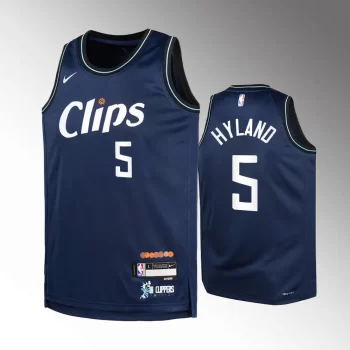 Los Angeles Clippers #5 Bones Hyland 2023-24 City Edition Swingman Navy Jersey