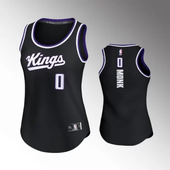 Malik Monk #0 Sacramento Kings 2023-24 Icon Edition Black Fastbreak Replica Jersey