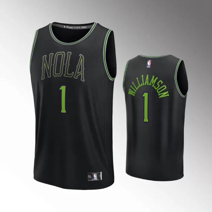 New Orleans Pelicans Zion Williamson Black 2023-24 Fast Break #1 Jersey - City Edition