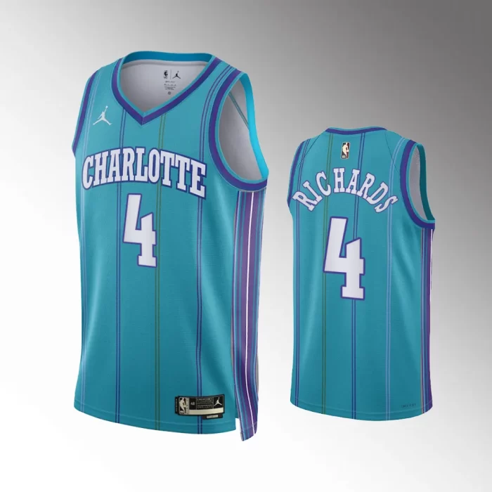 Nick Richards #4 Swingman Replica Charlotte Hornets 2023-24 Classic Edition Jersey - Teal