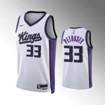 Sacramento Kings #33 Association Edition White 2023-24 Filip Petrusev Jersey Swingman