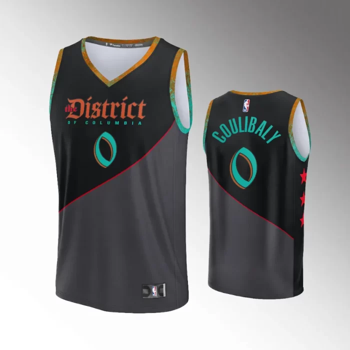 Unisex #0 Bilal Coulibaly Washington Wizards Fast Break 2023-24 City Edition Black Jersey