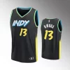 Unisex #13 Jordan Nwora Indiana Pacers Fast Break 2023-24 City Edition Black Jersey