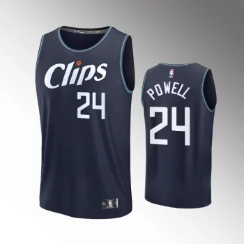 Unisex #24 Norman Powell Los Angeles Clippers Fast Break 2023-24 City Edition Navy Jersey