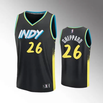 Unisex #26 Ben Sheppard Indiana Pacers Fast Break 2023-24 City Edition Black Jersey