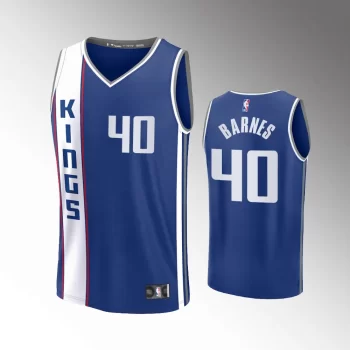 Unisex #40 Harrison Barnes Sacramento Kings Fast Break 2023-24 City Edition Blue Jersey