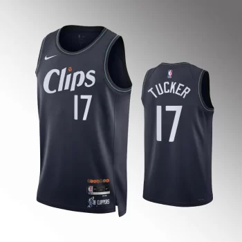 Unisex Los Angeles Clippers #17 P.J. Tucker Navy 2023-24 Jersey - City Edition