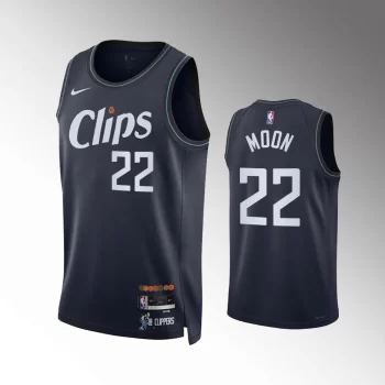 Xavier Moon #22 Swingman Los Angeles Clippers 2023-24 City Edition Jersey - Navy