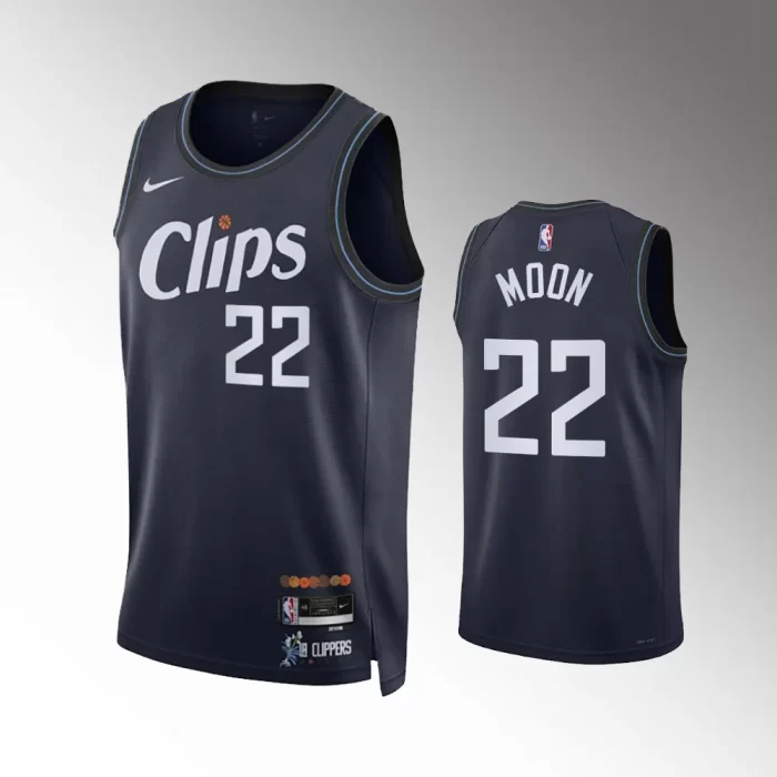 Xavier Moon #22 Swingman Los Angeles Clippers 2023-24 City Edition Jersey - Navy