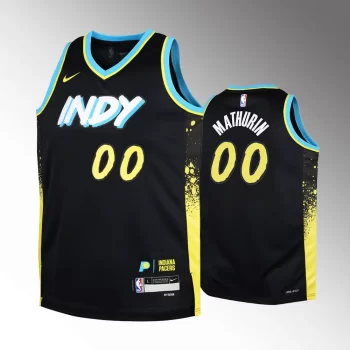 Youth Indiana Pacers #00 Bennedict Mathruin 2023-24 City Edition Swingman Black Jersey