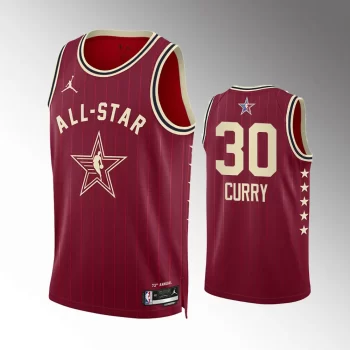 Golden State Warriors 2024 NBA All-Star Game Stephen Curry Red Jersey