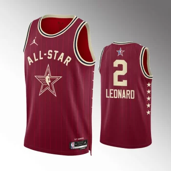 Los Angeles Clippers 2024 NBA All-Star Game Kawhi Leonard Red Jersey