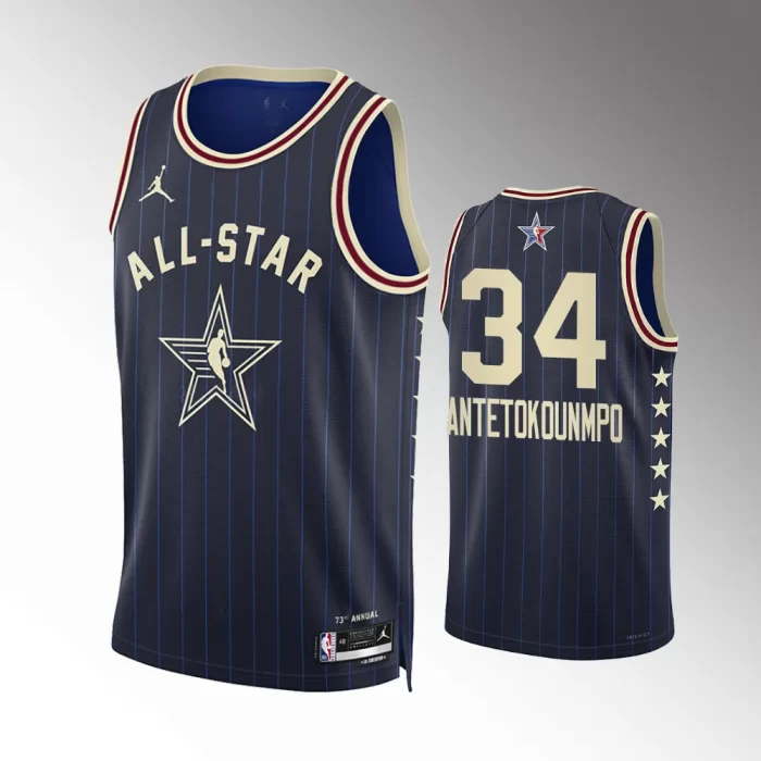 Milwaukee Bucks 2024 NBA All-Star Game Giannis Antetokounmpo Blue Jersey