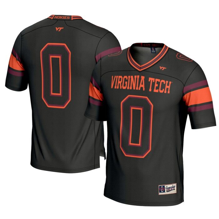 #0 Virginia Tech Hokies GameDay Greats Youth Football Jersey - Black