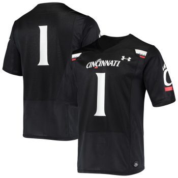 #1 Cincinnati Bearcats Under Armour Logo Replica Football Jersey - Black