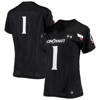 #1 Cincinnati Bearcats Under Armour Women's Replica Football Jersey - Black
