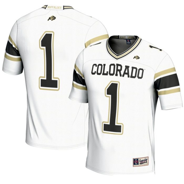 #1 Colorado Buffaloes GameDay Greats Endzone Football Jersey - White