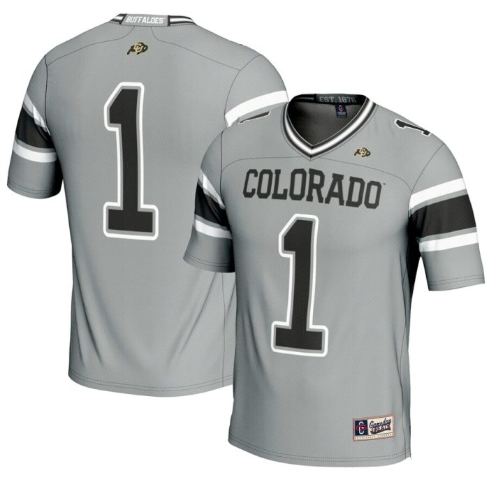 #1 Colorado Buffaloes GameDay Greats Youth Endzone Football Jersey - Gray