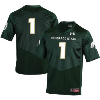 #1 Colorado State Rams Under Armour Replica Football Jersey - Green