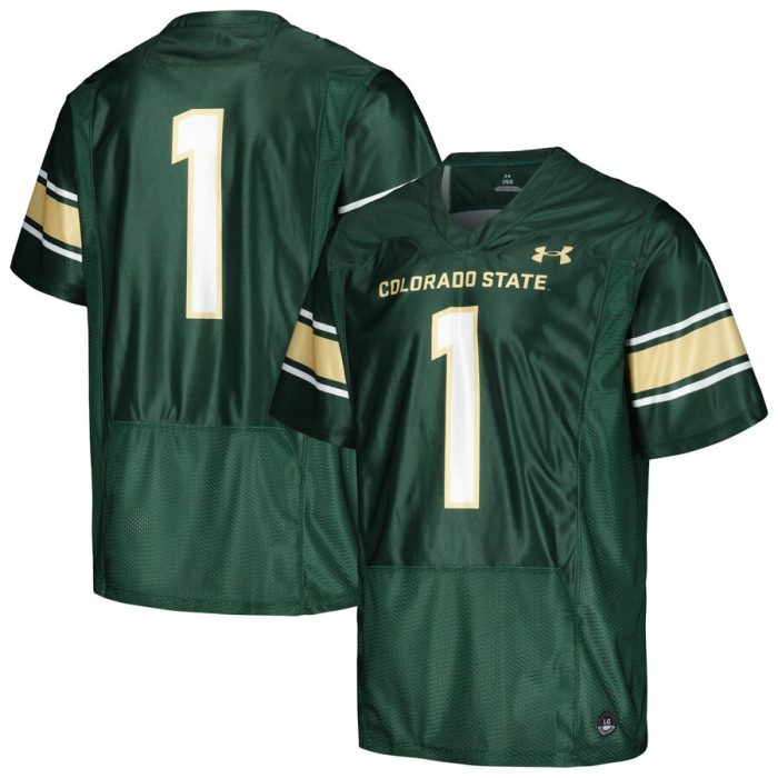 #1 Colorado State Rams Under Armour Replica Football Jersey - Green