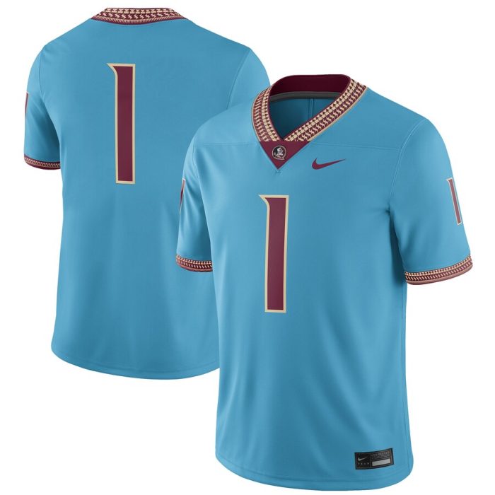 #1 Florida State Seminoles Seminole Heritage Game Jersey- Turquoise