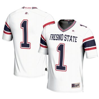 #1 Fresno State Bulldogs GameDay Greats Football Jersey- White