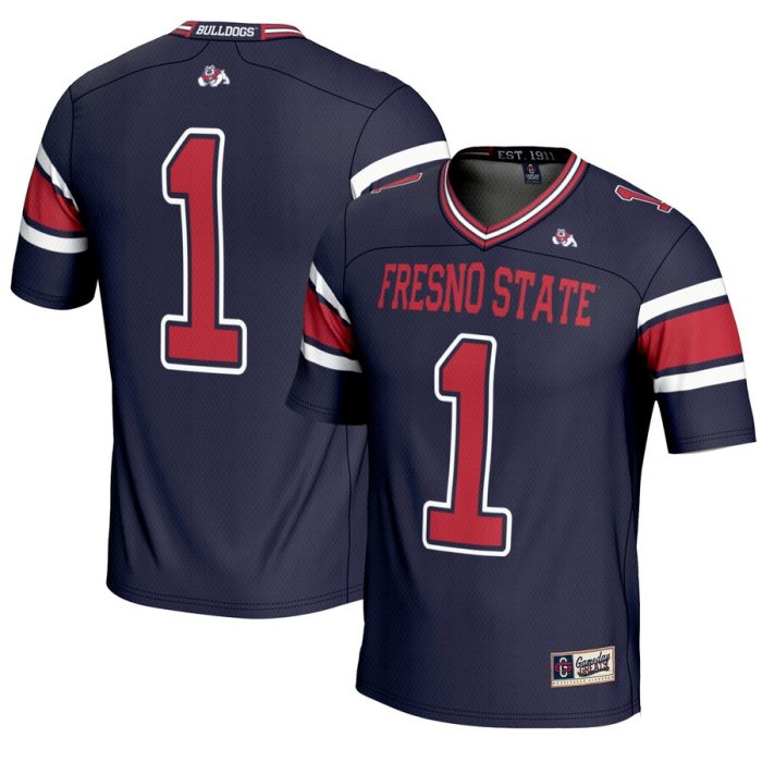 #1 Fresno State Bulldogs GameDay Greats Youth Endzone Football Jersey - Navy