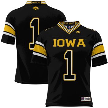 #1 Iowa Hawkeyes GameDay Greats Football Jersey - Black