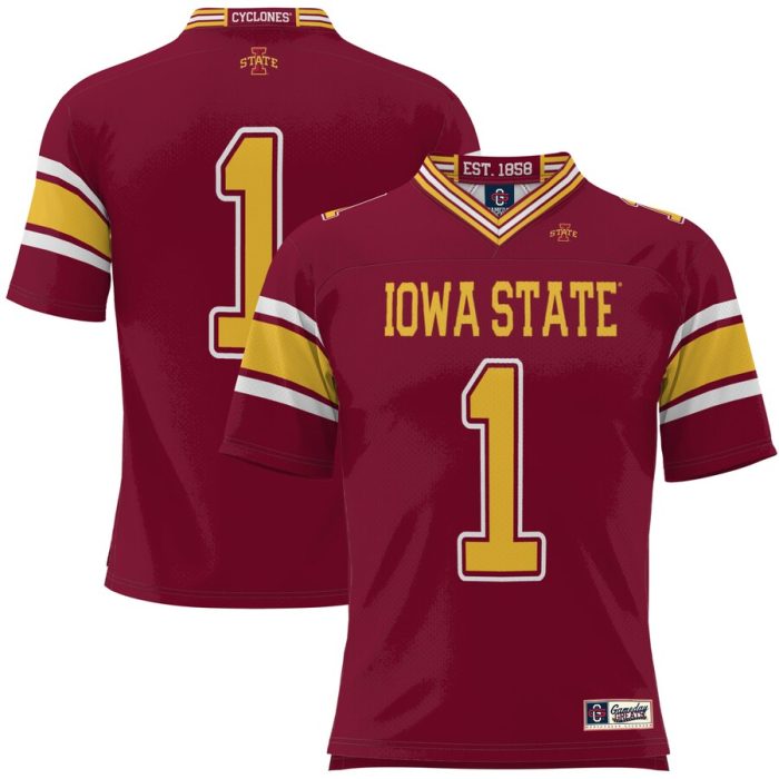 #1 Iowa State Cyclones GameDay Greats Football Jersey - Cardinal