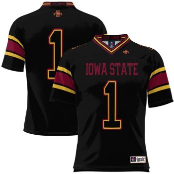 #1 Iowa State Cyclones GameDay Greats Youth Football Jersey - Black