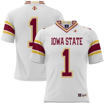 #1 Iowa State Cyclones GameDay Greats Youth Football Jersey - White